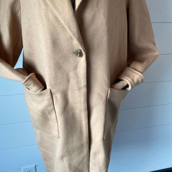 House of Harlow 1960 Camel Wool Blend Coat Size X-LARGE NWT - Picture 4 of 13
